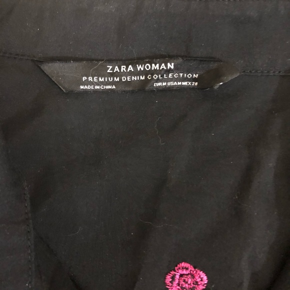 Zara Woman women’s blouse black silk blend size 28 - Picture 10 of 12